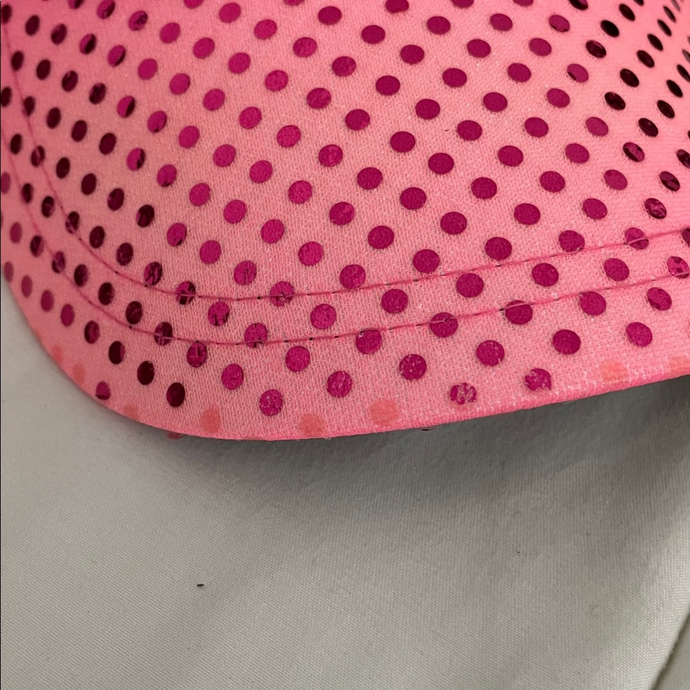 Pink and Black Polka Dot Visor - Picture 2 of 2